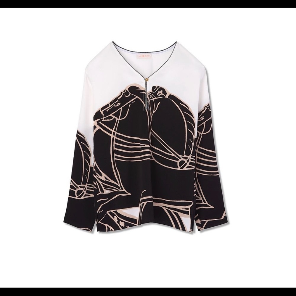 ✨SALE✨ Tory Burch Trocadero Long-Sleeve Tunic